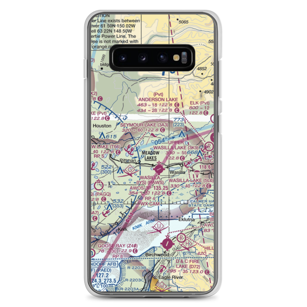 Kalmbach Lake Seaplane Base (54AK) VFR Sectional Samsung Case Samsung Galaxy S10+ model shown