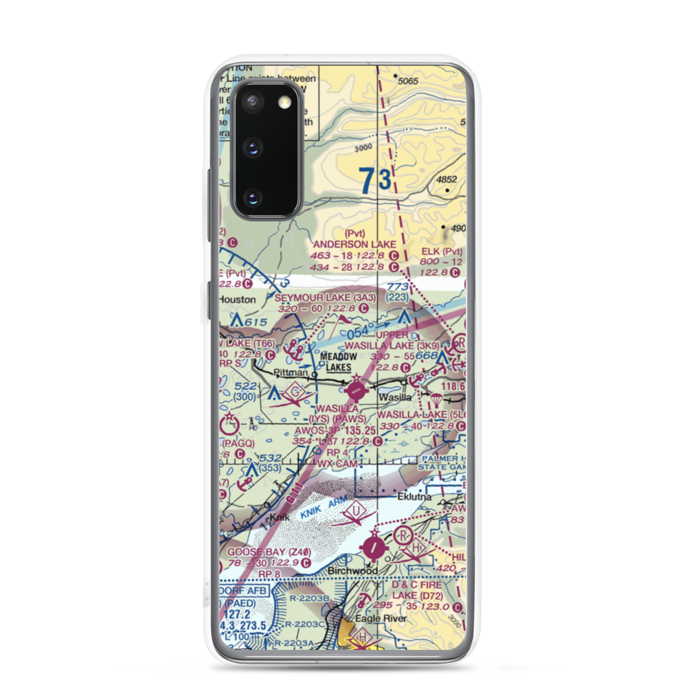 Kalmbach Lake Seaplane Base (54AK) VFR Sectional Samsung Case Samsung Galaxy S20 model shown