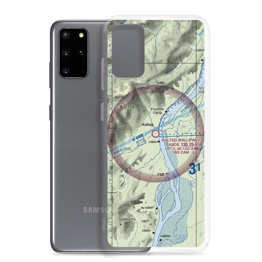 Kaltag Airport (KAL) VFR Sectional Samsung Case Samsung Galaxy S20 Plus model shown