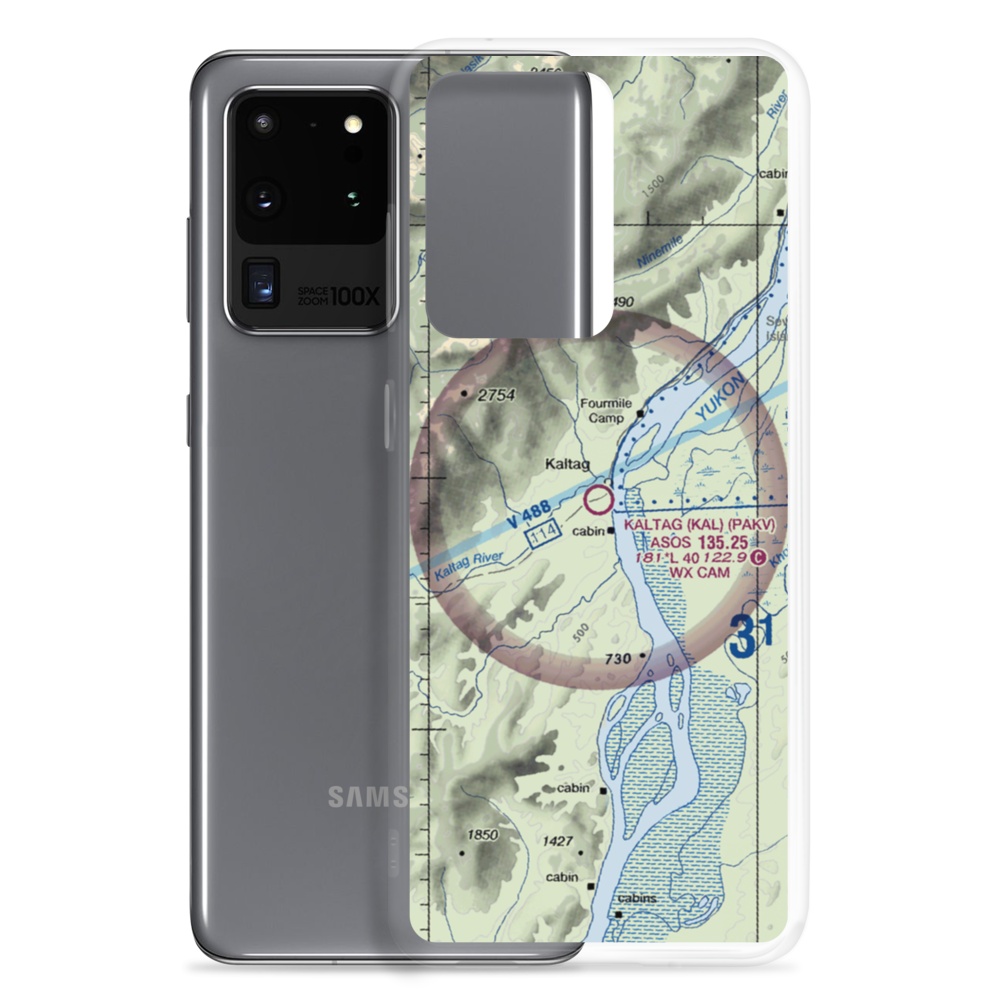Kaltag Airport (KAL) VFR Sectional Samsung Case Samsung Galaxy S20 Ultra model shown
