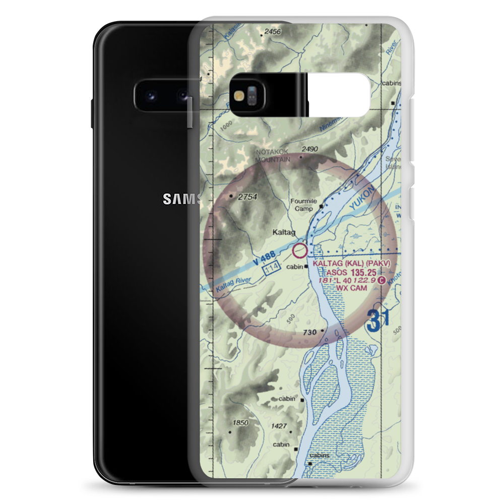 Kaltag Airport (KAL) VFR Sectional Samsung Case Samsung Galaxy S10+ model shown
