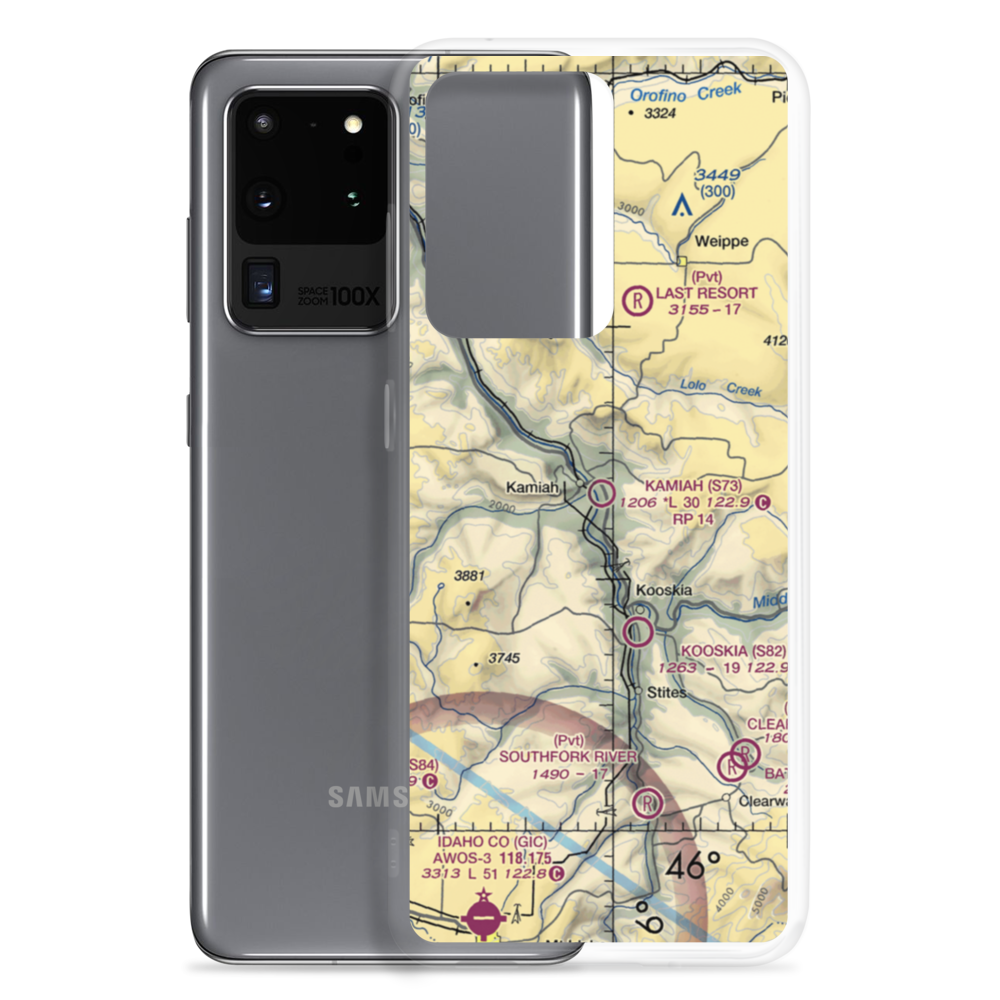 Kamiah Municipal Airport (S73) VFR Sectional Samsung Case Samsung Galaxy S20 Ultra model shown