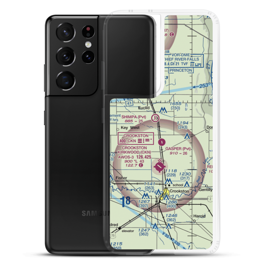 Kaml Airstrip (45MN) VFR Sectional Samsung Case Samsung Galaxy S21 Ultra model shown
