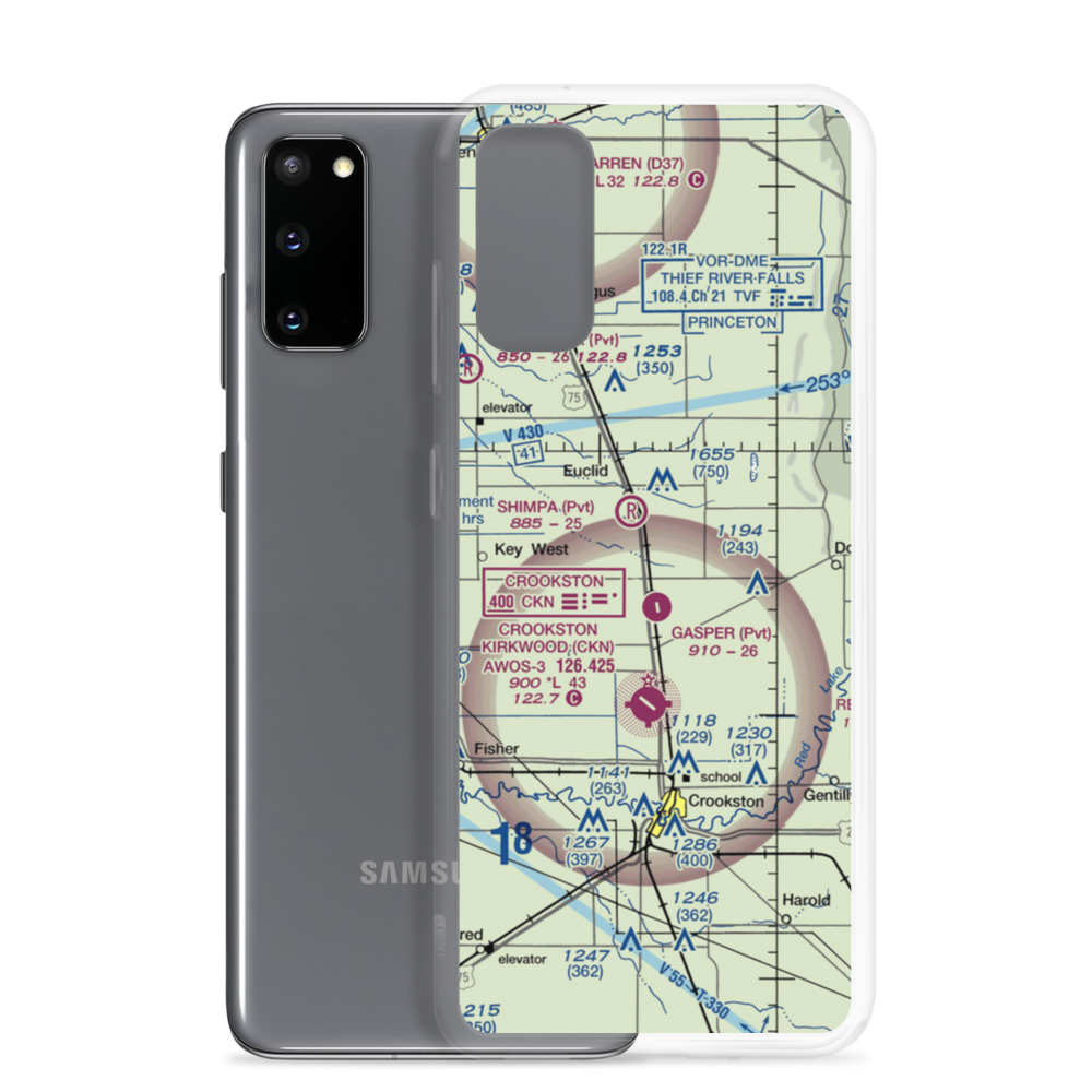 Kaml Airstrip (45MN) VFR Sectional Samsung Case Samsung Galaxy S20 model shown