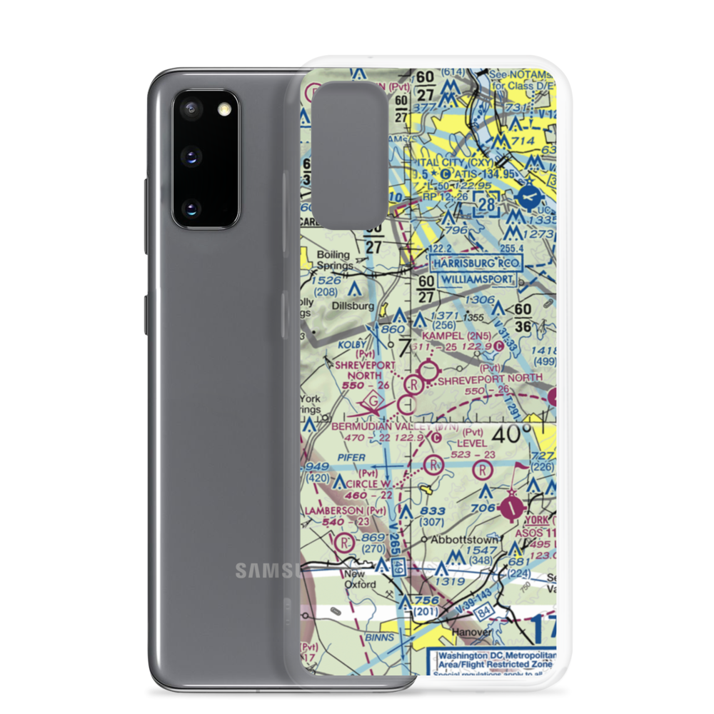 Kampel Airport (2N5) VFR Sectional Samsung Case Samsung Galaxy S20 model shown