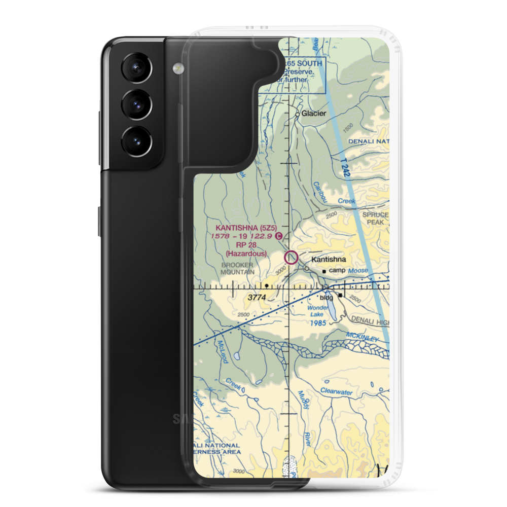 Kantishna Airport (5Z5) VFR Sectional Samsung Case Samsung Galaxy S21 Plus model shown