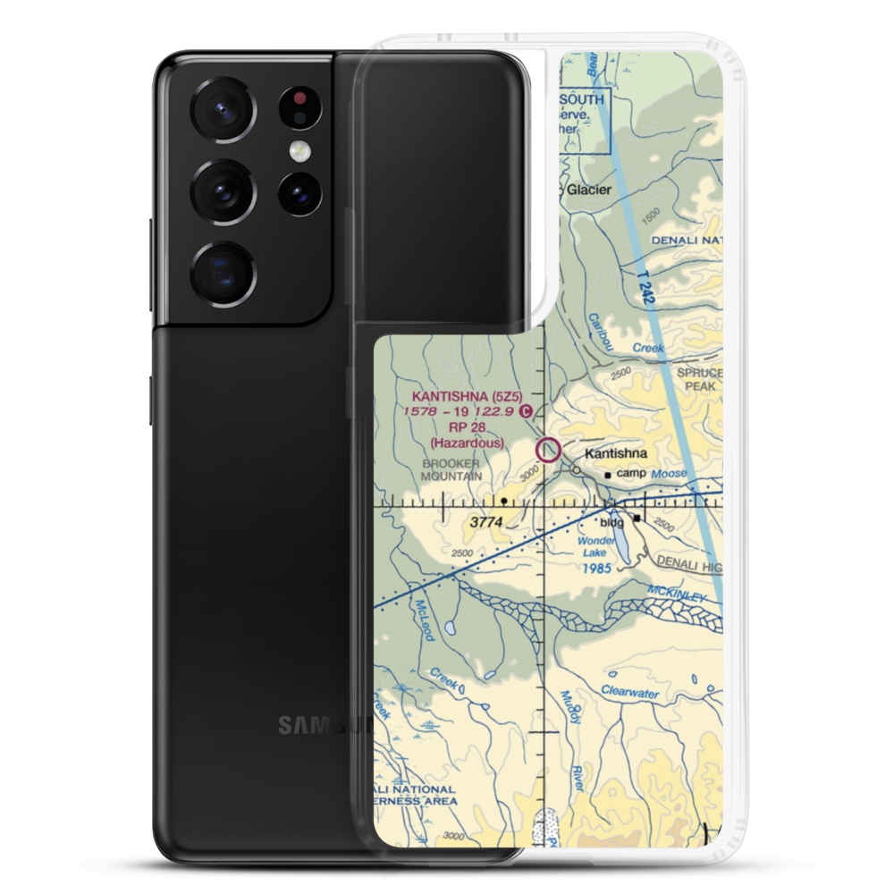 Kantishna Airport (5Z5) VFR Sectional Samsung Case Samsung Galaxy S21 Ultra model shown