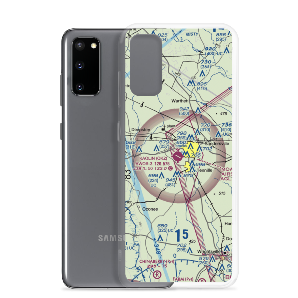 Kaolin Field (OKZ) VFR Sectional Samsung Case Samsung Galaxy S20 model shown