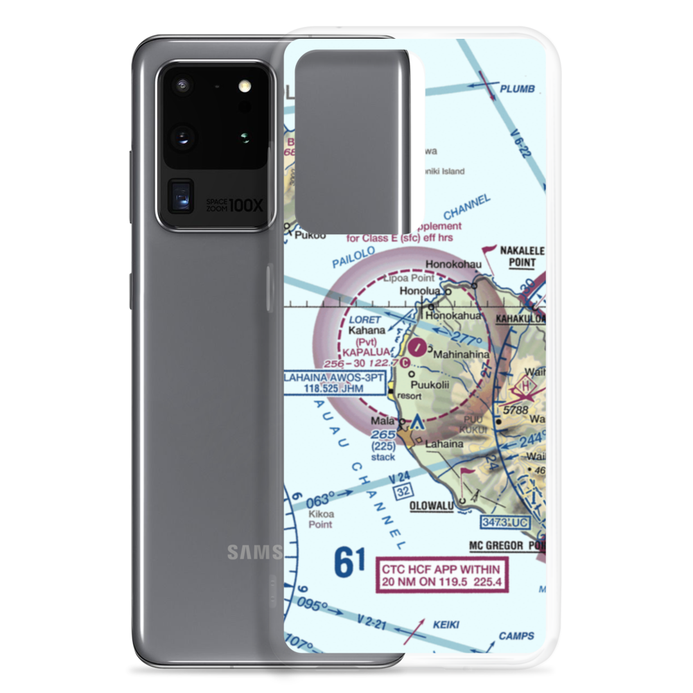 Kapalua Airport (JHM) VFR Sectional Samsung Case Samsung Galaxy S20 Ultra model shown