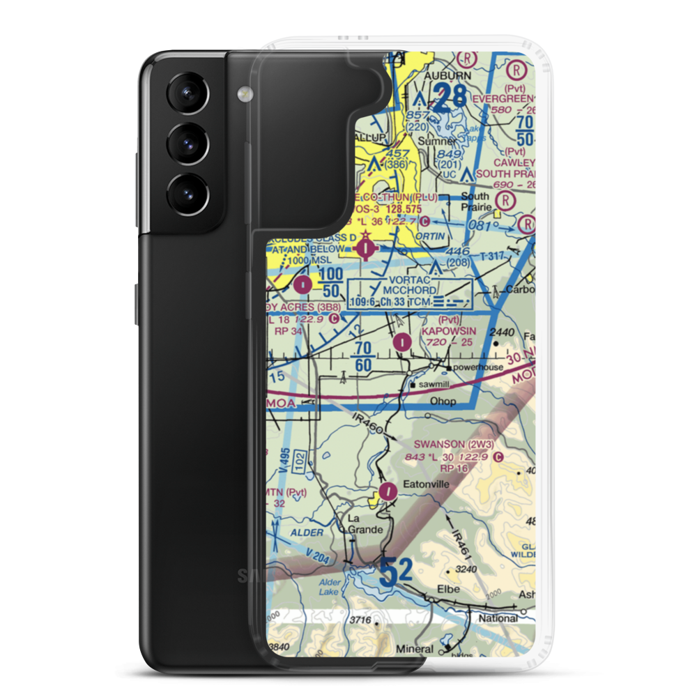 Kapowsin Field (86WA) VFR Sectional Samsung Case Samsung Galaxy S21 Plus model shown