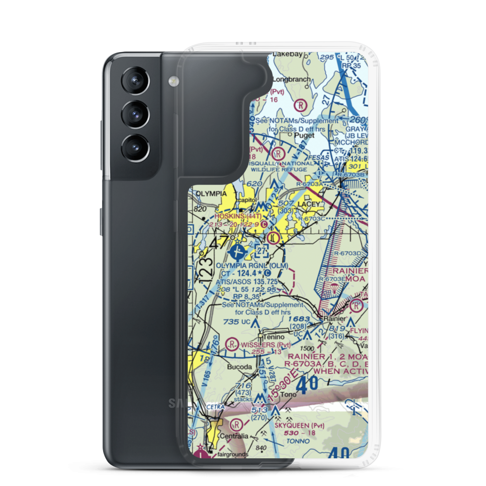 Kari Field (WN36) VFR Sectional Samsung Case Samsung Galaxy S21 model shown