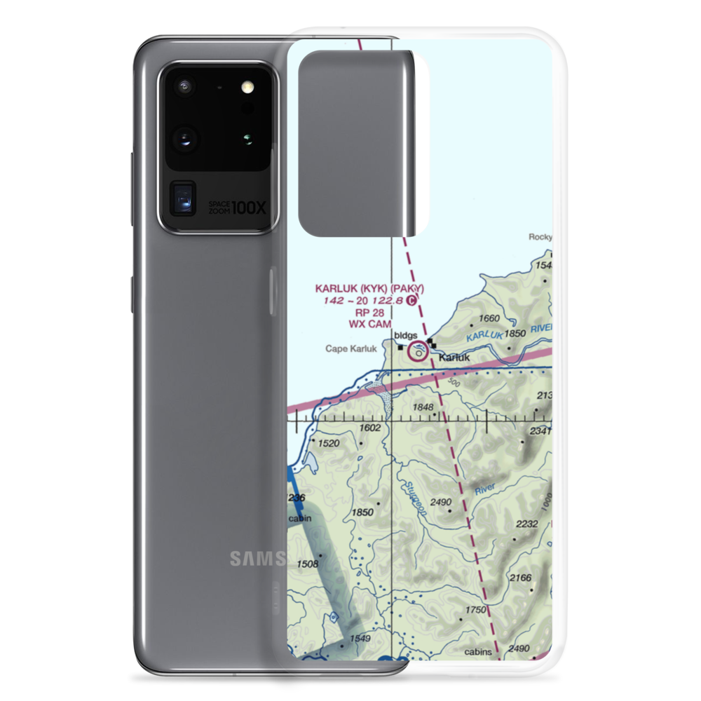 Karluk Airport (KYK) VFR Sectional Samsung Case Samsung Galaxy S20 Ultra model shown