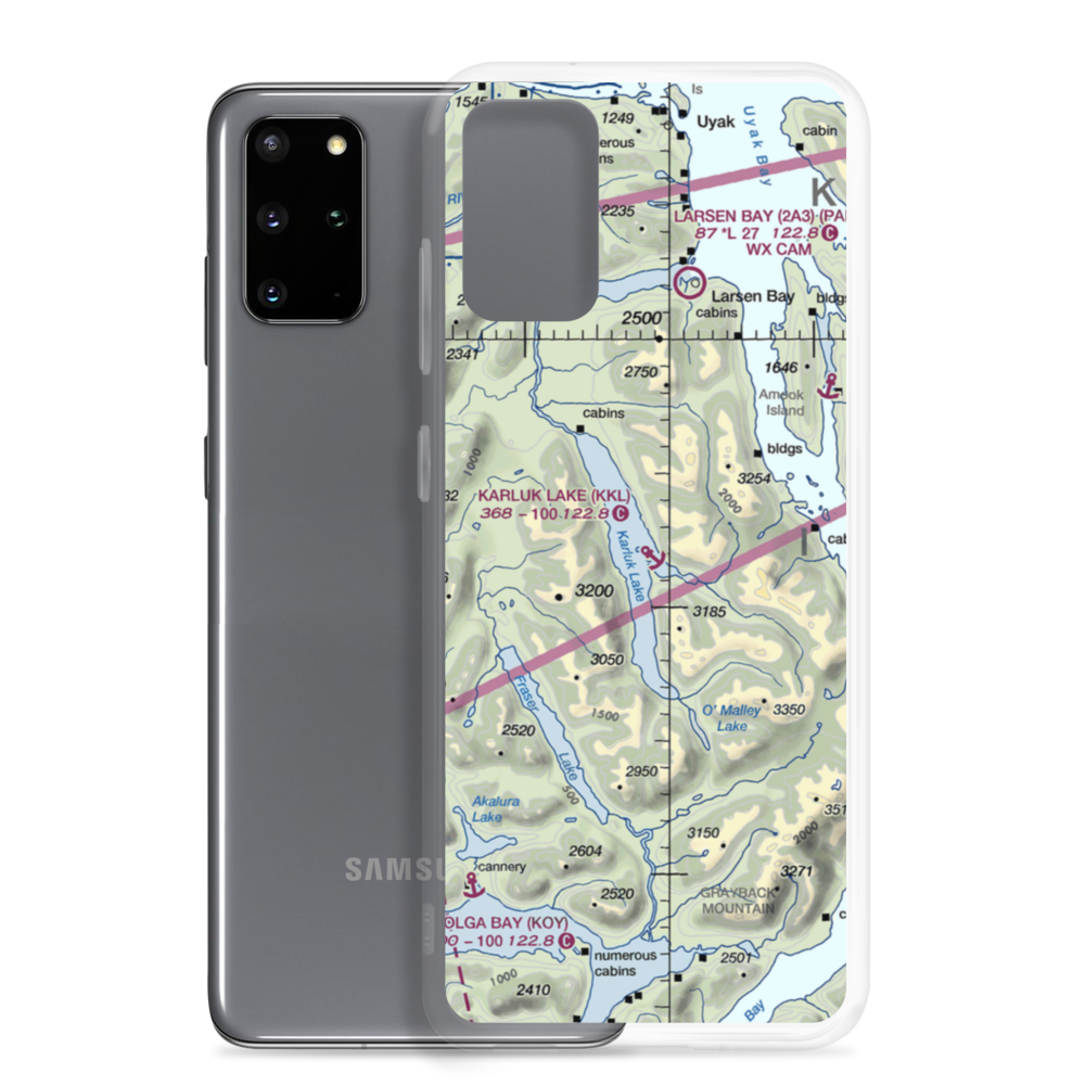 Karluk Lake Seaplane Base (KKL) VFR Sectional Samsung Case Samsung Galaxy S20 Plus model shown