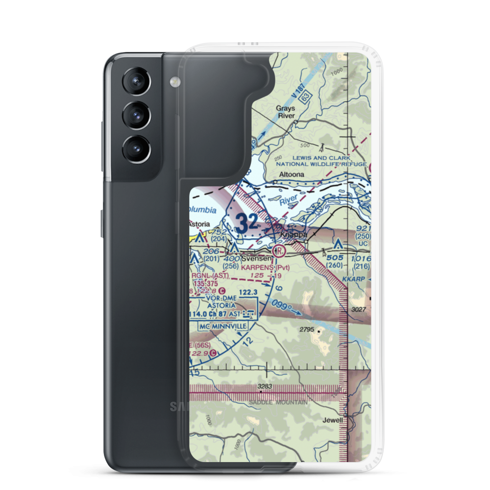 Karpens Airport (OR23) VFR Sectional Samsung Case Samsung Galaxy S21 model shown
