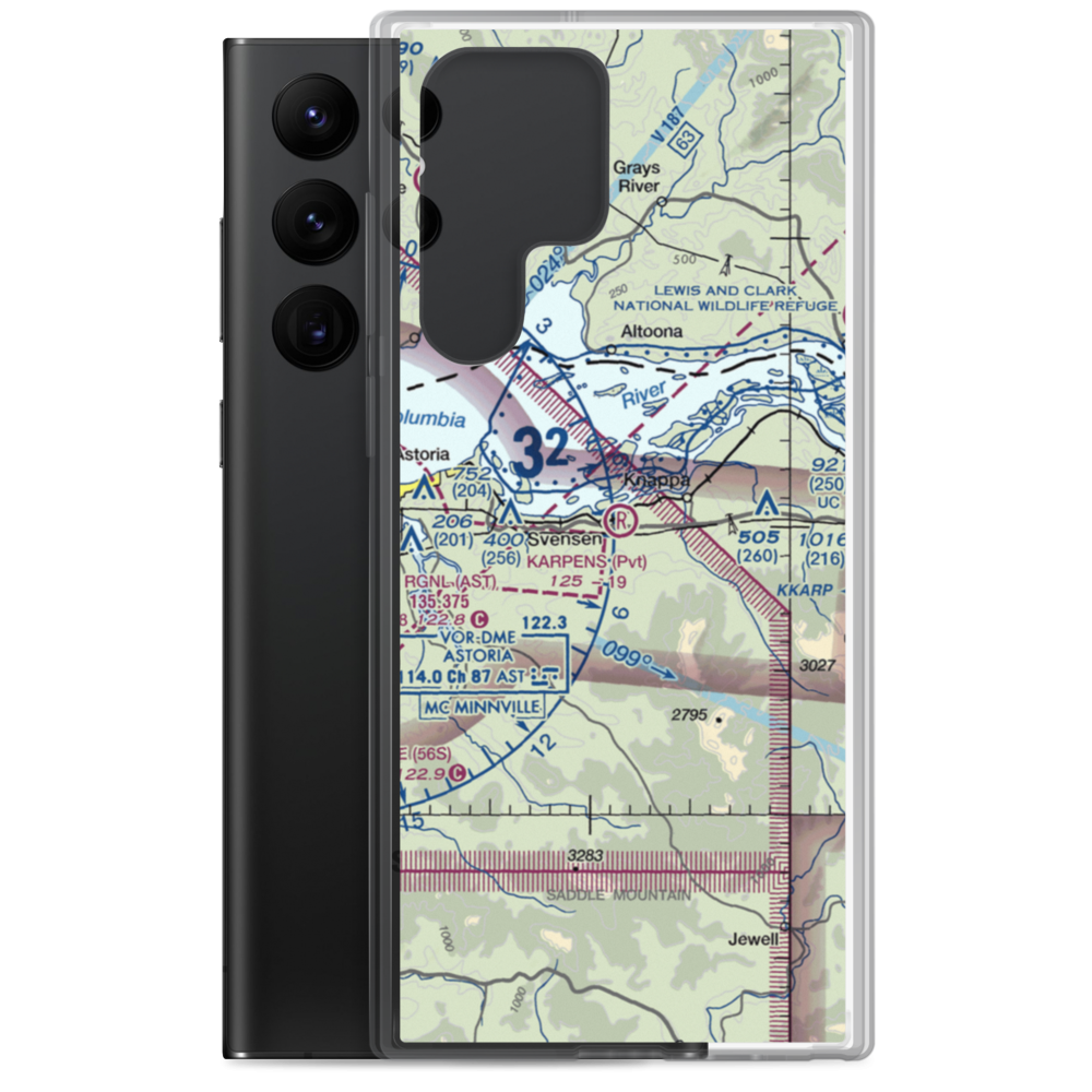 Karpens Airport (OR23) VFR Sectional Samsung Case Samsung Galaxy S22 Ultra model shown