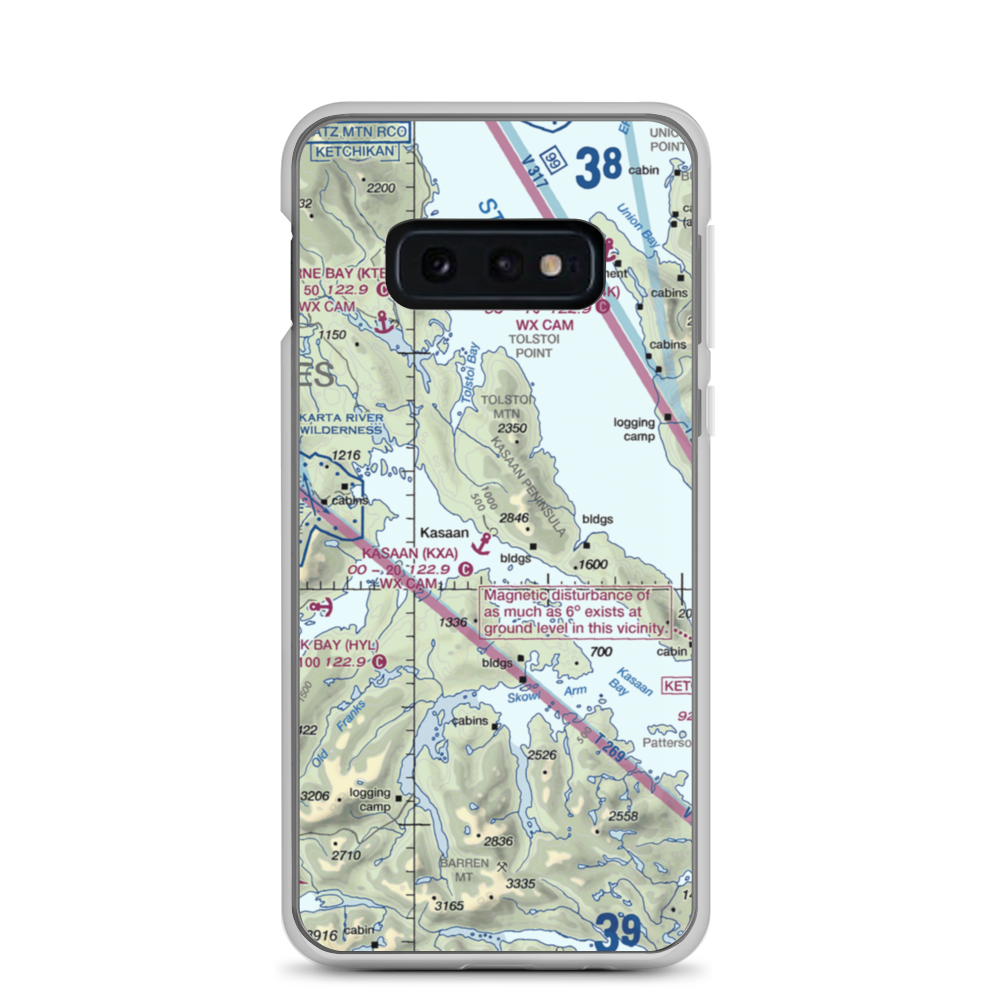Kasaan Seaplane Base (KXA) VFR Sectional Samsung Case Samsung Galaxy S10e model shown