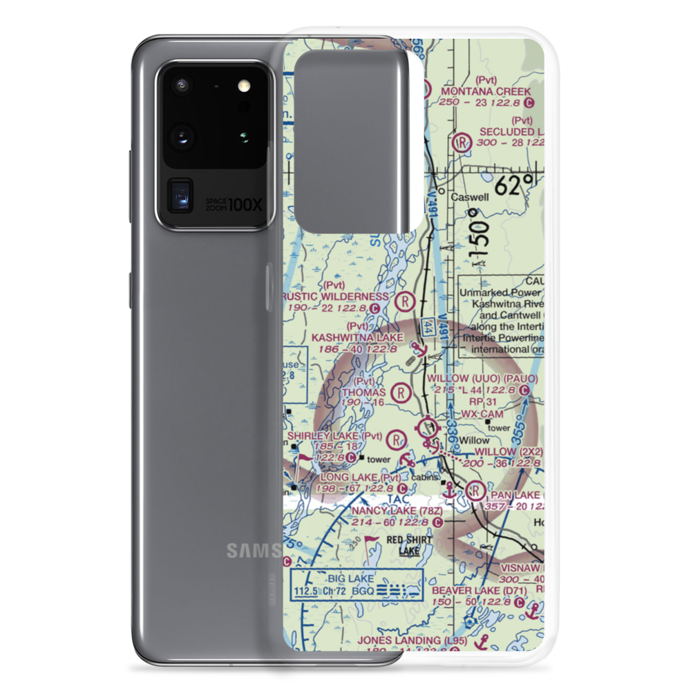 Kashwitna Lake Seaplane Base (AK34) VFR Sectional Samsung Case Samsung Galaxy S20 Ultra model shown