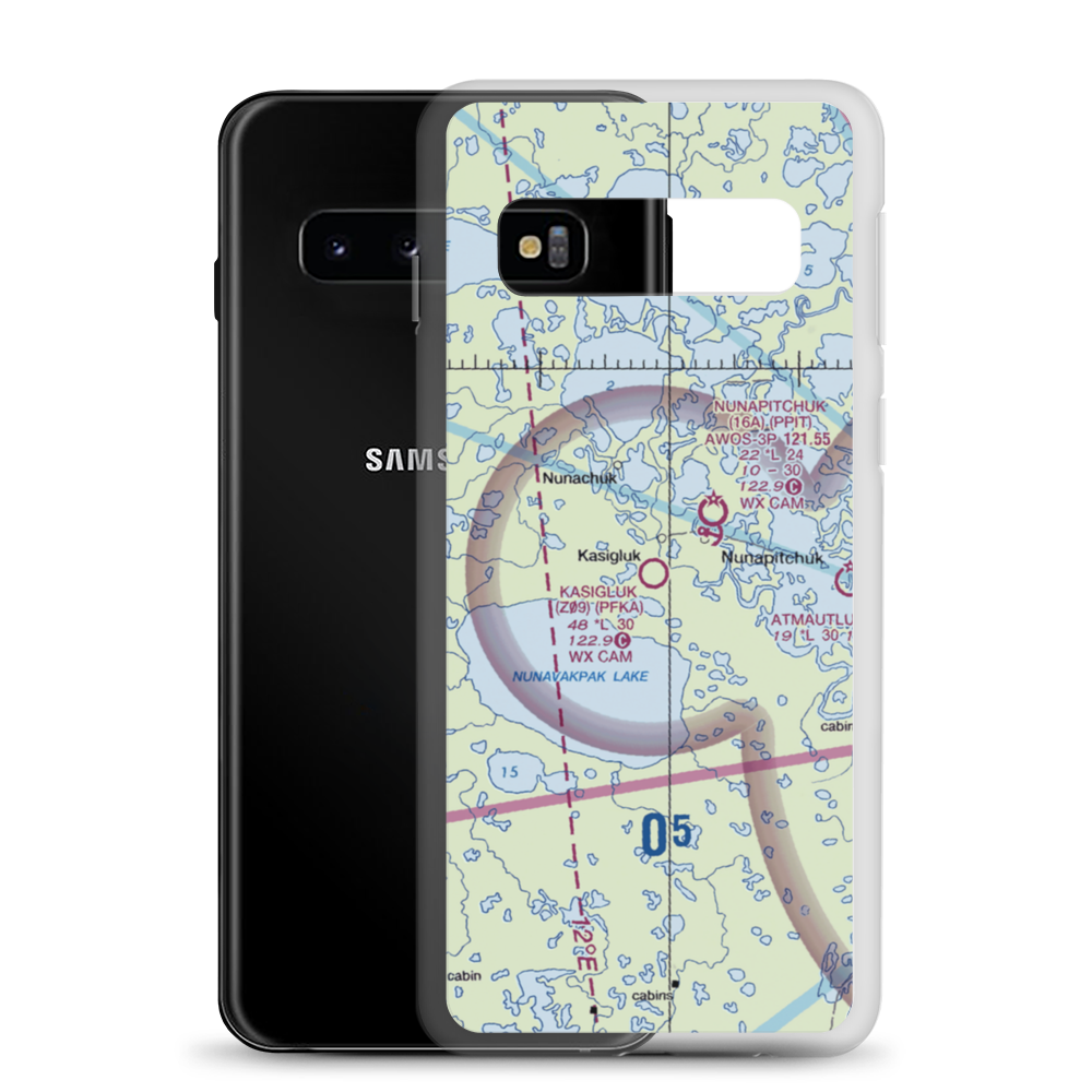 Kasigluk Airport (Z09) VFR Sectional Samsung Case Samsung Galaxy S10 model shown