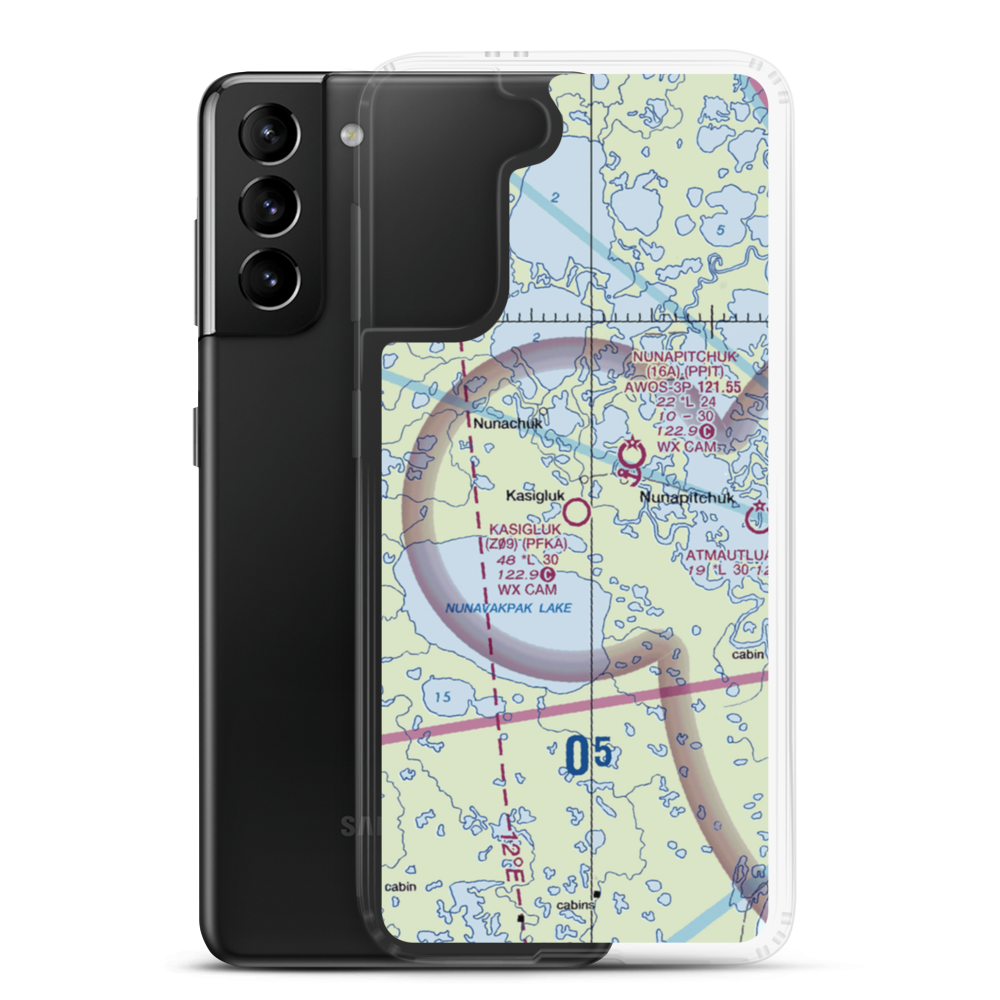 Kasigluk Airport (Z09) VFR Sectional Samsung Case Samsung Galaxy S21 Plus model shown