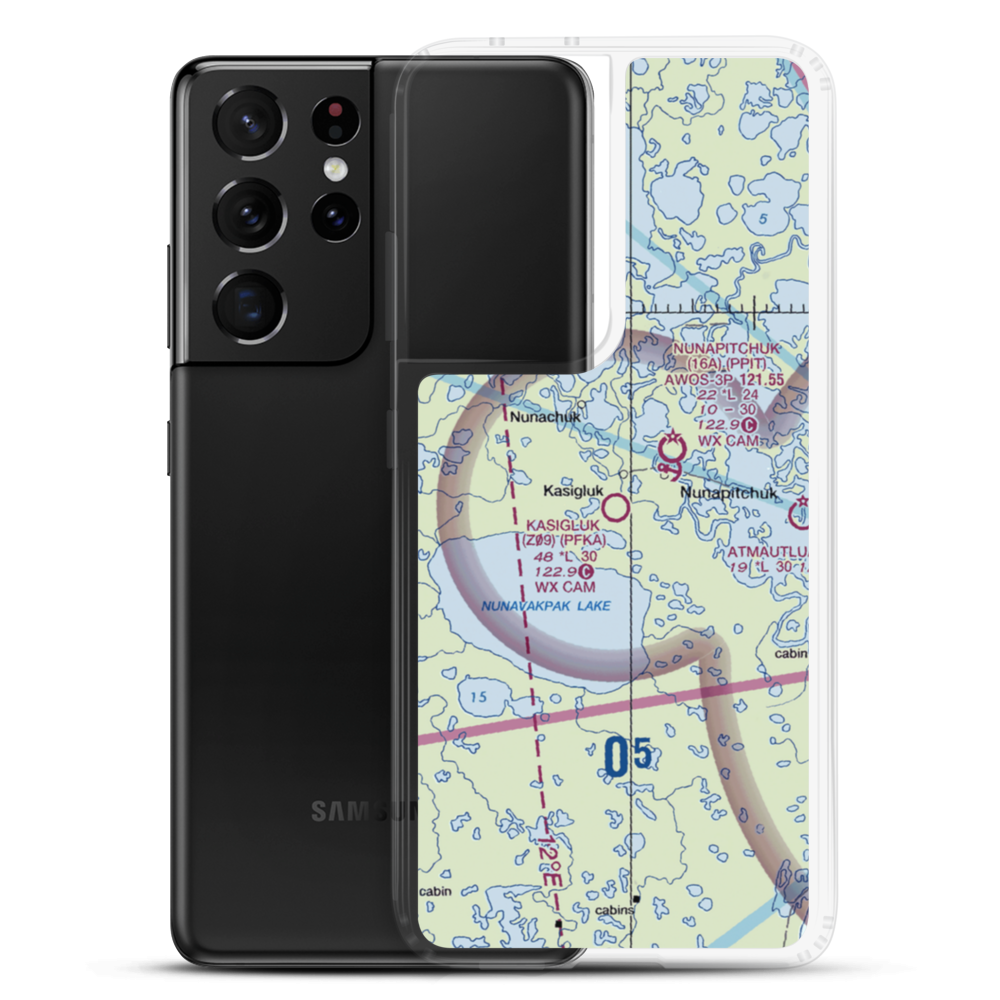 Kasigluk Airport (Z09) VFR Sectional Samsung Case Samsung Galaxy S21 Ultra model shown