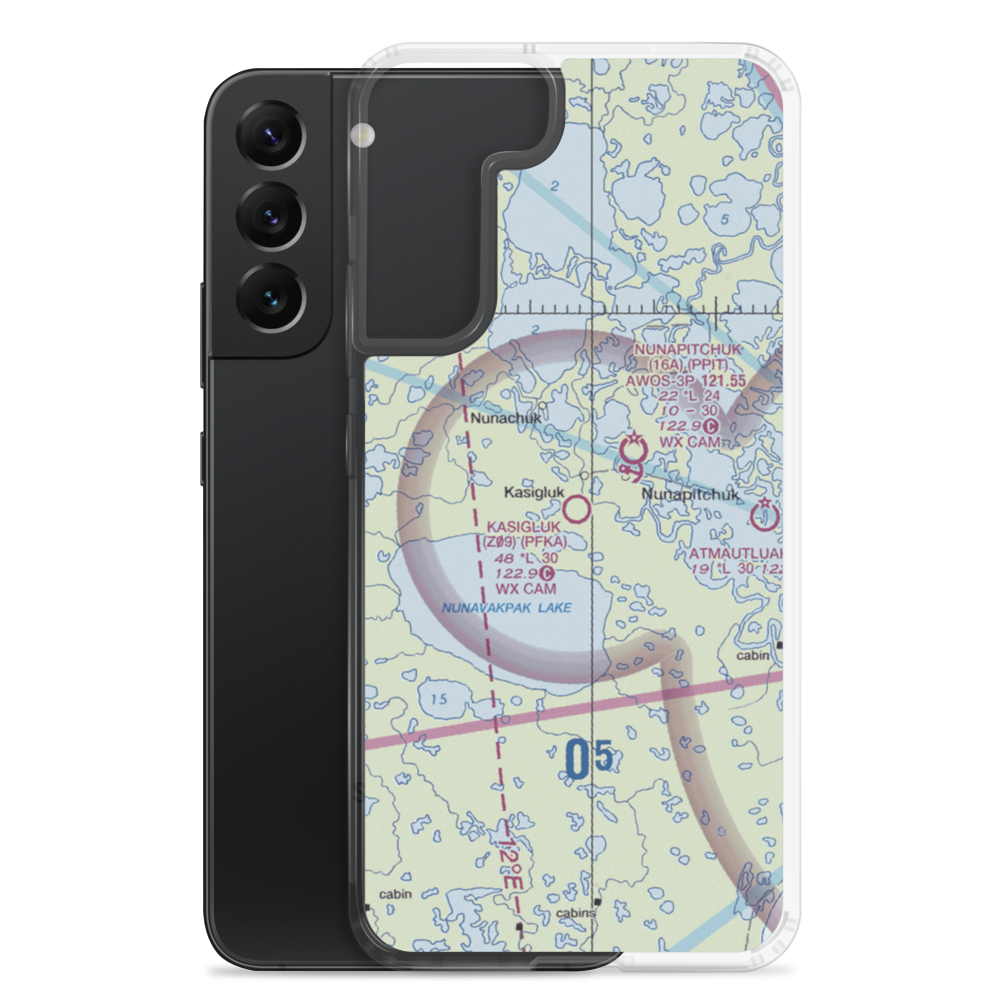 Kasigluk Airport (Z09) VFR Sectional Samsung Case Samsung Galaxy S22 Plus model shown