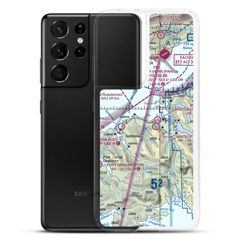 Kasitsna Airport (5Z7) VFR Sectional Samsung Case Samsung Galaxy S21 Ultra model shown