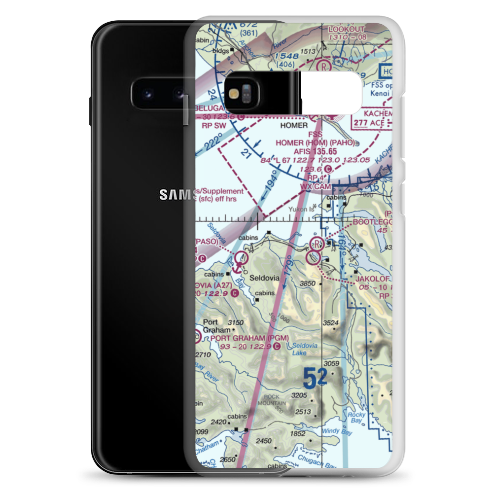 Kasitsna Airport (5Z7) VFR Sectional Samsung Case Samsung Galaxy S10+ model shown