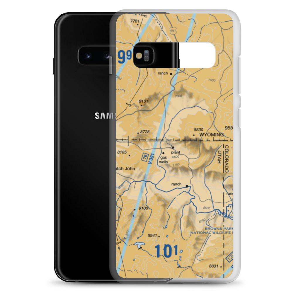 Kastler Compressor Station Airport (US-0045) VFR Sectional Samsung Case Samsung Galaxy S10+ model shown
