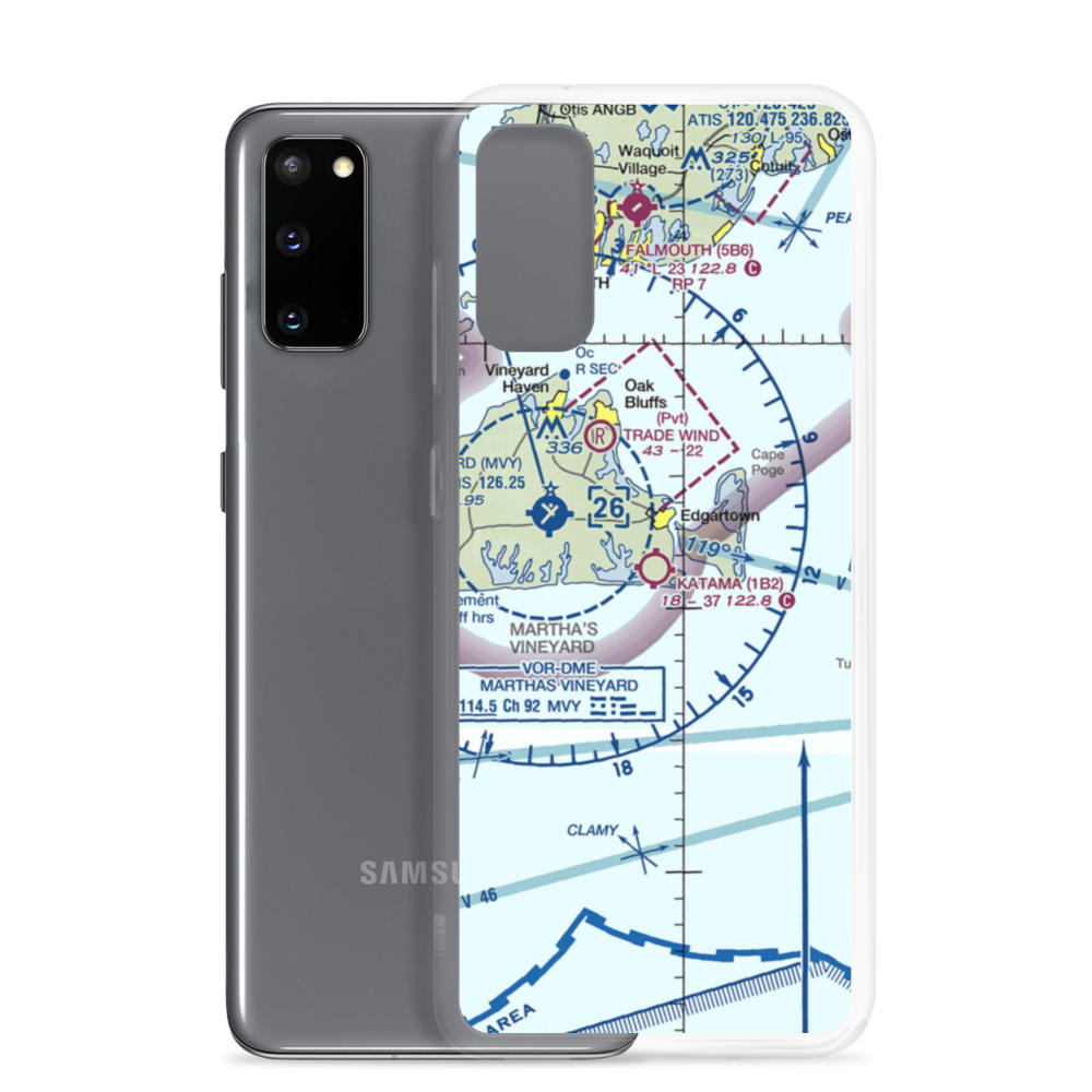 Katama Airpark (1B2) VFR Sectional Samsung Case Samsung Galaxy S20 model shown