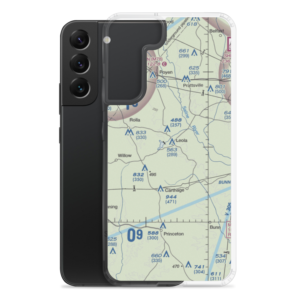 Katheryn's Landing Airport (AR81) VFR Sectional Samsung Case Samsung Galaxy S22 Plus model shown