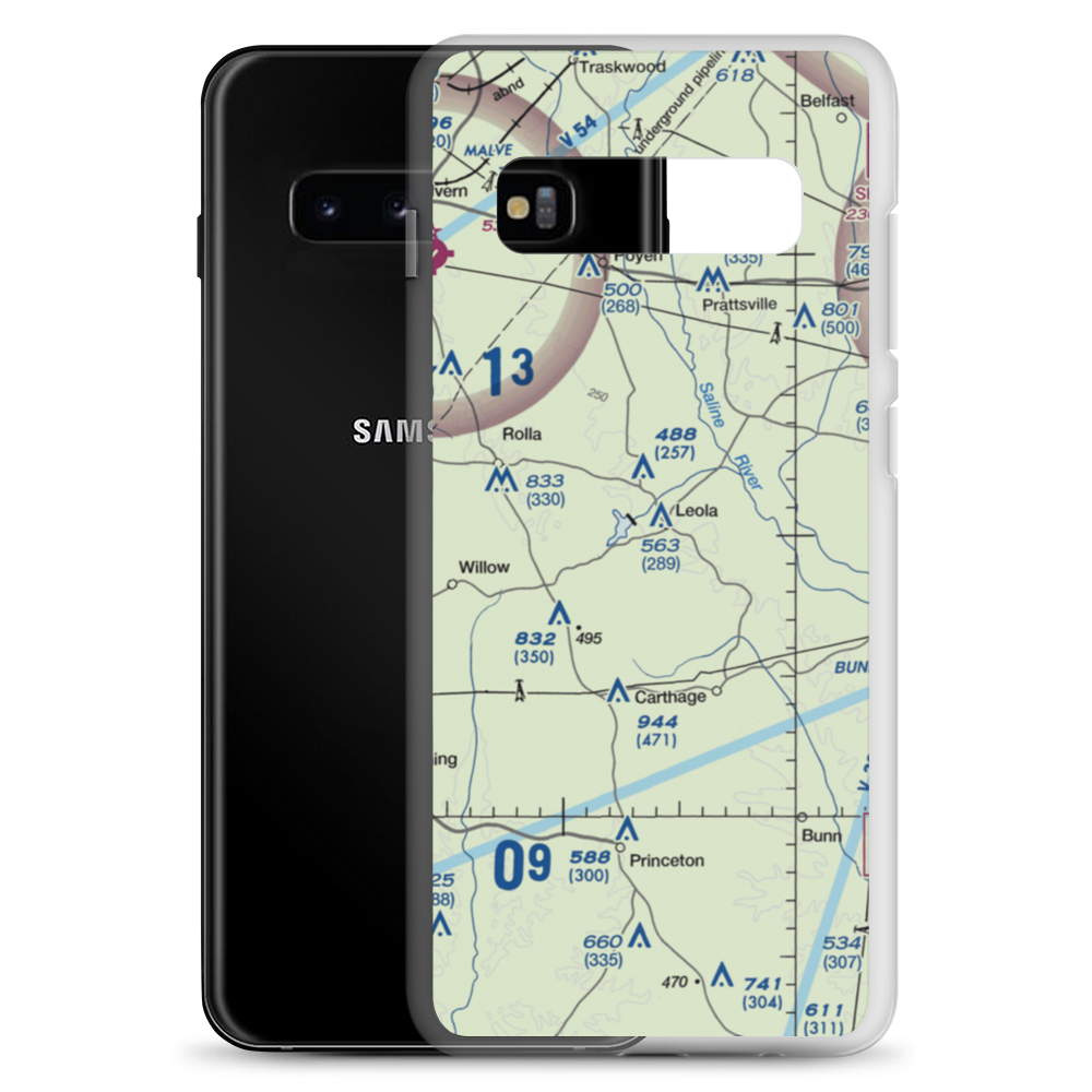 Katheryn's Landing Airport (AR81) VFR Sectional Samsung Case Samsung Galaxy S10+ model shown