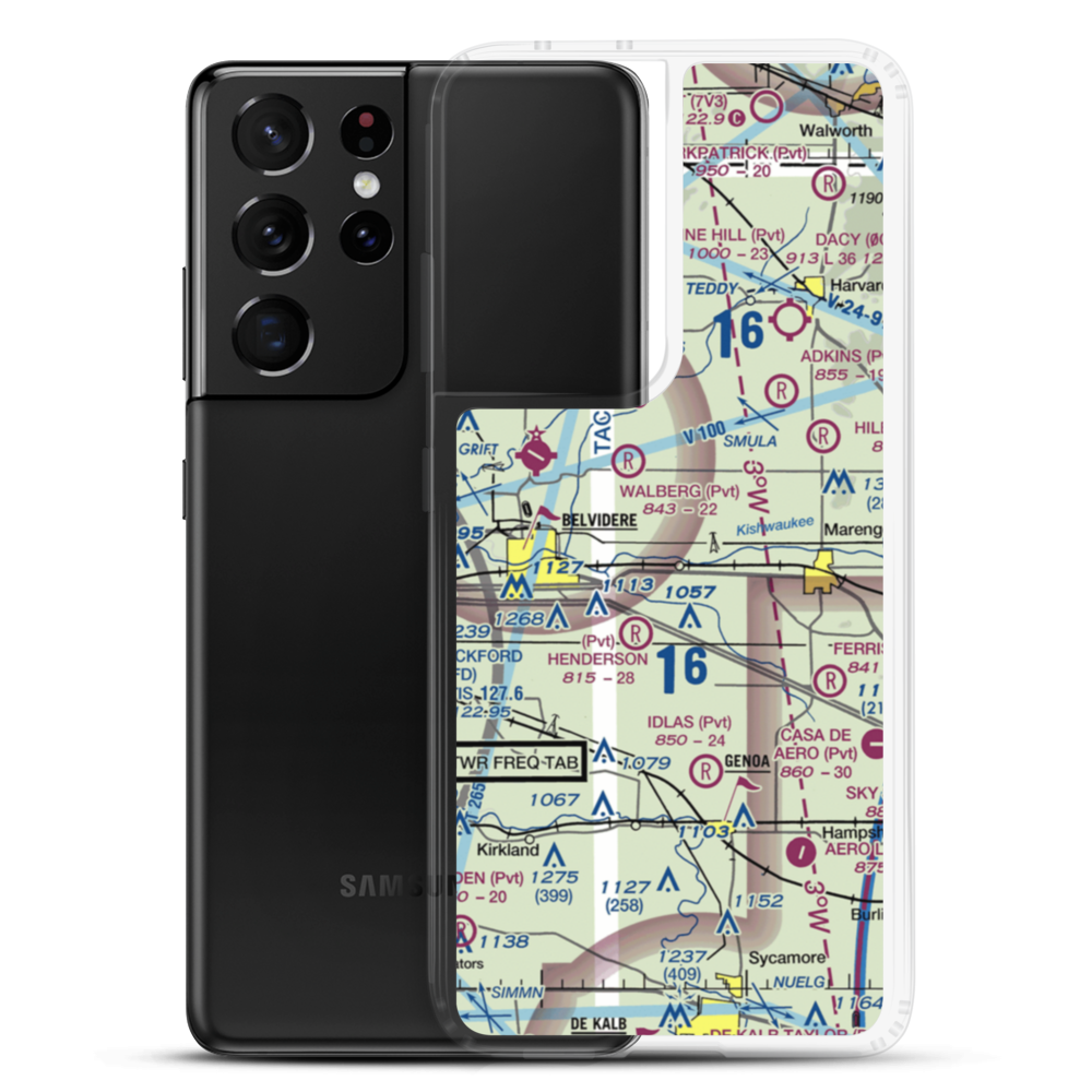 Kaufield Airport (0LL0) VFR Sectional Samsung Case Samsung Galaxy S21 Ultra model shown