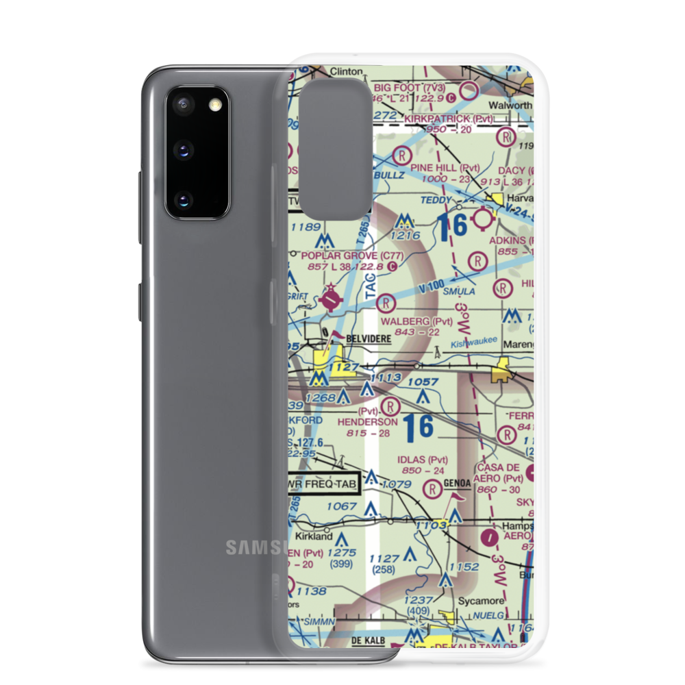 Kaufield Airport (0LL0) VFR Sectional Samsung Case Samsung Galaxy S20 model shown