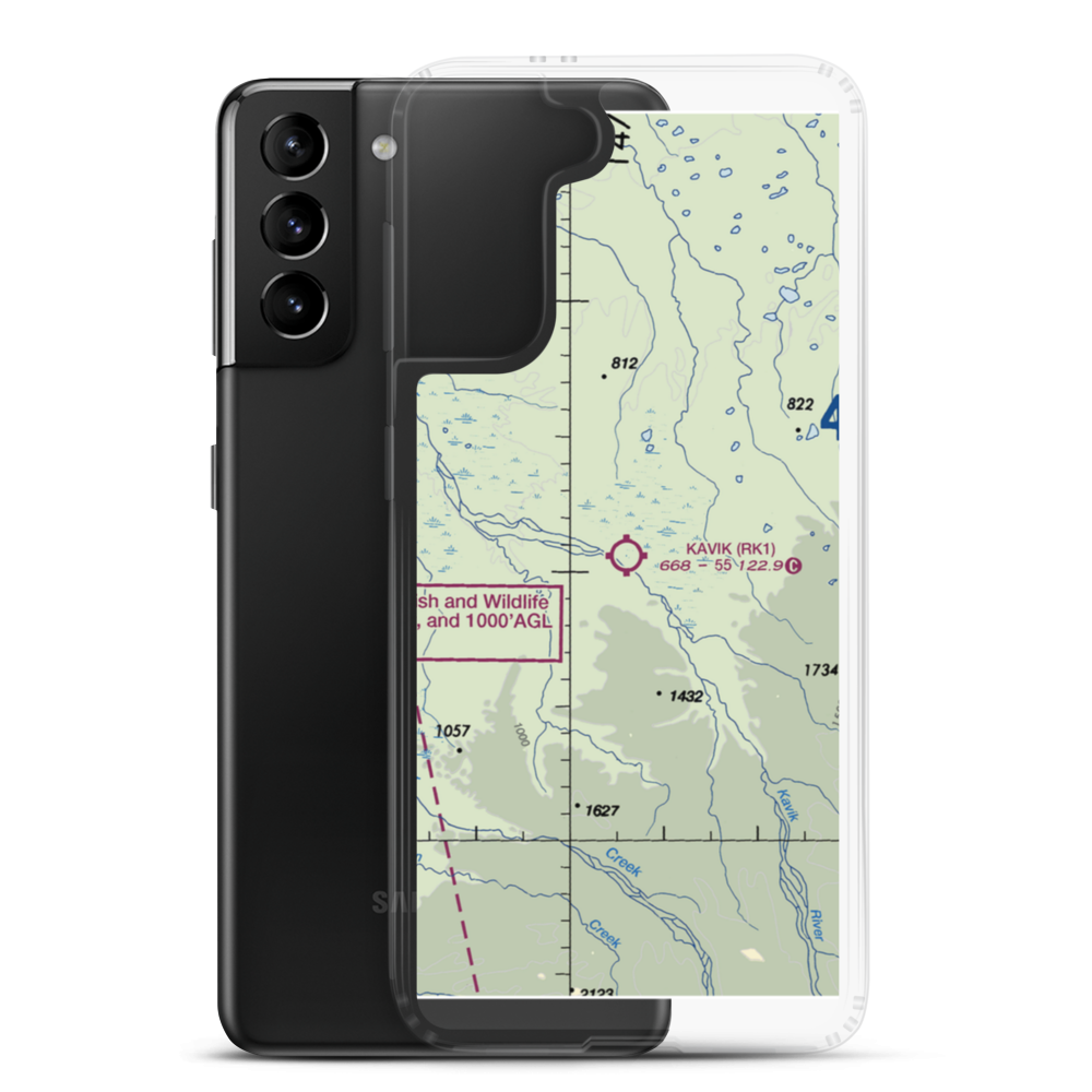 Kavik Strip (RK1) VFR Sectional Samsung Case Samsung Galaxy S21 Plus model shown