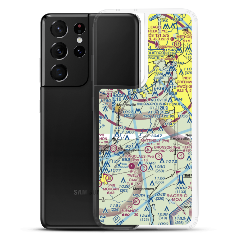 Kay Air Airport (20II) VFR Sectional Samsung Case Samsung Galaxy S21 Ultra model shown