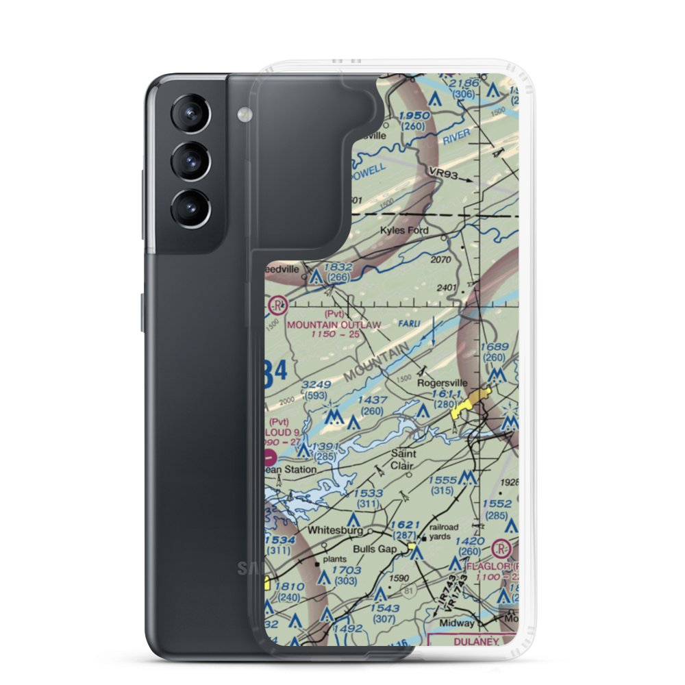 Kay Airport (1TN2) VFR Sectional Samsung Case Samsung Galaxy S21 model shown