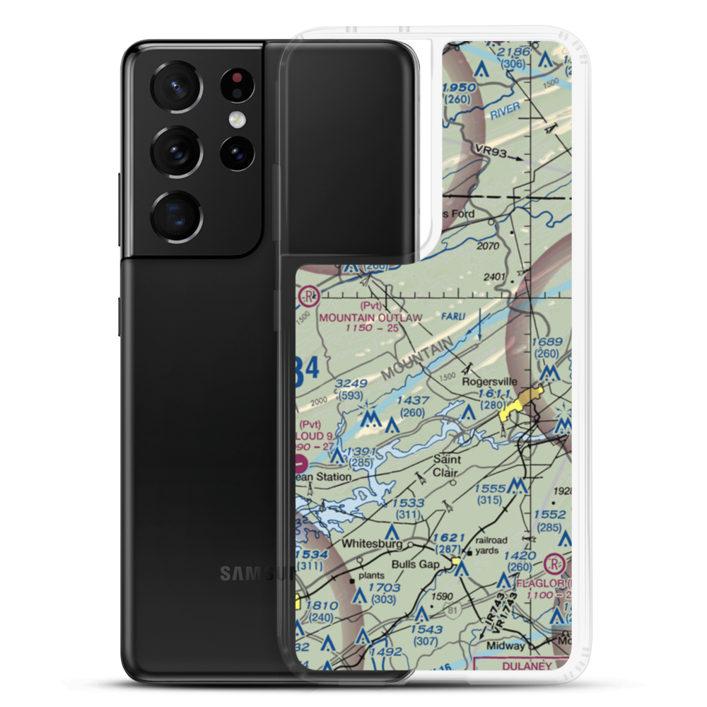 Kay Airport (1TN2) VFR Sectional Samsung Case Samsung Galaxy S21 Ultra model shown