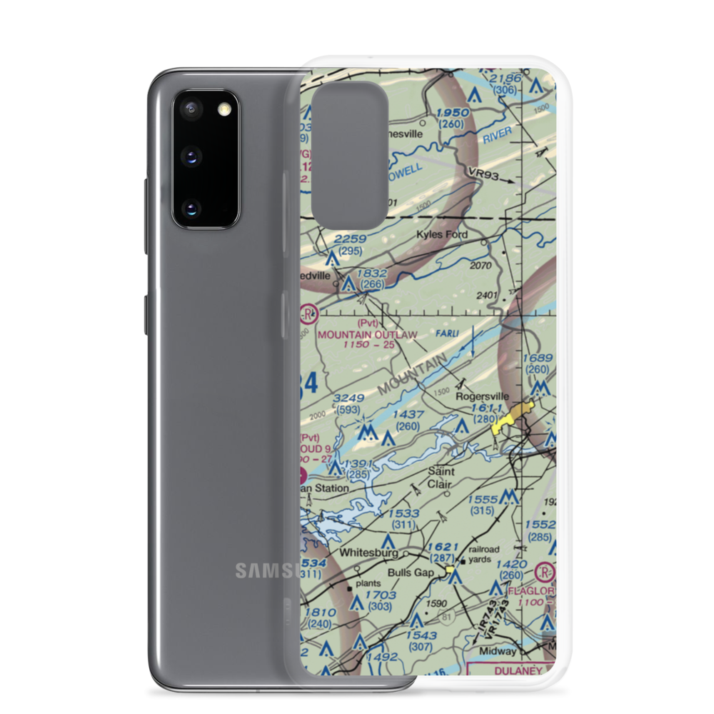 Kay Airport (1TN2) VFR Sectional Samsung Case Samsung Galaxy S20 model shown