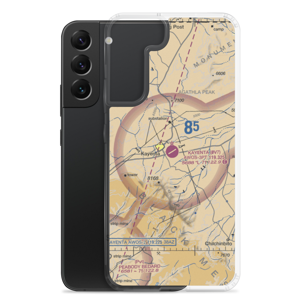 Kayenta Airport (0V7) VFR Sectional Samsung Case Samsung Galaxy S22 Plus model shown