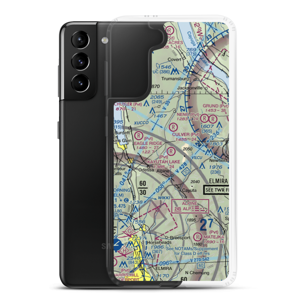 Kayutah Lake Airport (2NY9) VFR Sectional Samsung Case Samsung Galaxy S21 Plus model shown