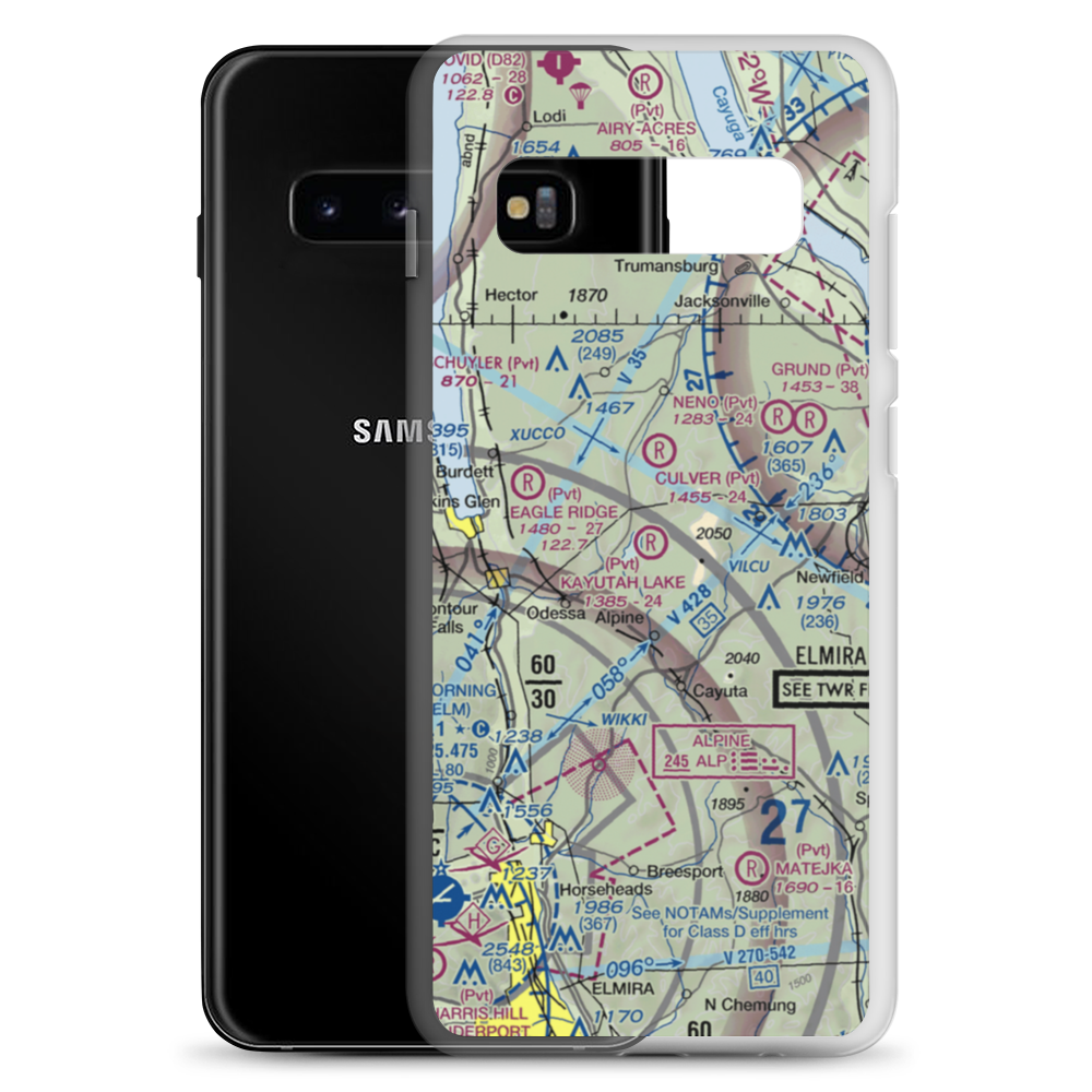 Kayutah Lake Airport (2NY9) VFR Sectional Samsung Case Samsung Galaxy S10+ model shown