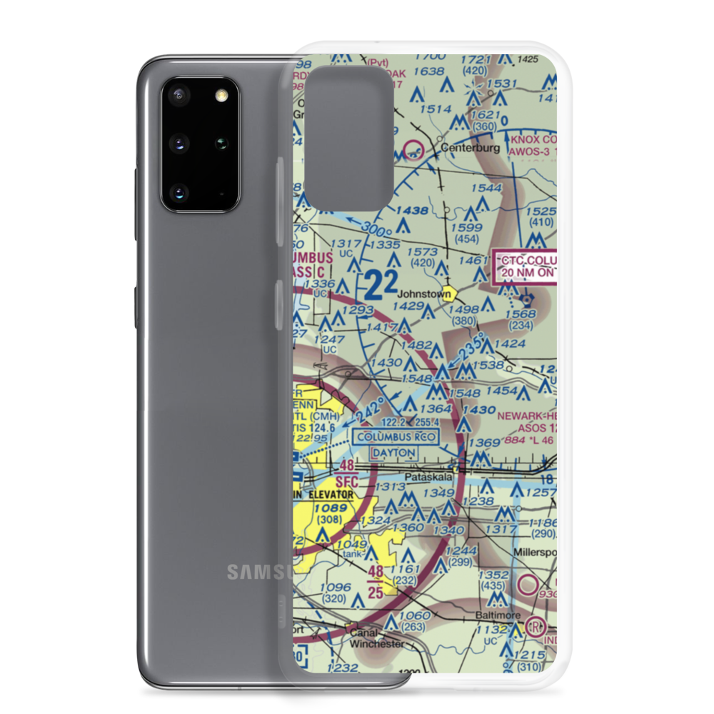 Kearns Airport (OH74) VFR Sectional Samsung Case Samsung Galaxy S20 Plus model shown