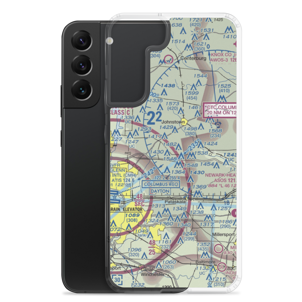 Kearns Airport (OH74) VFR Sectional Samsung Case Samsung Galaxy S22 Plus model shown