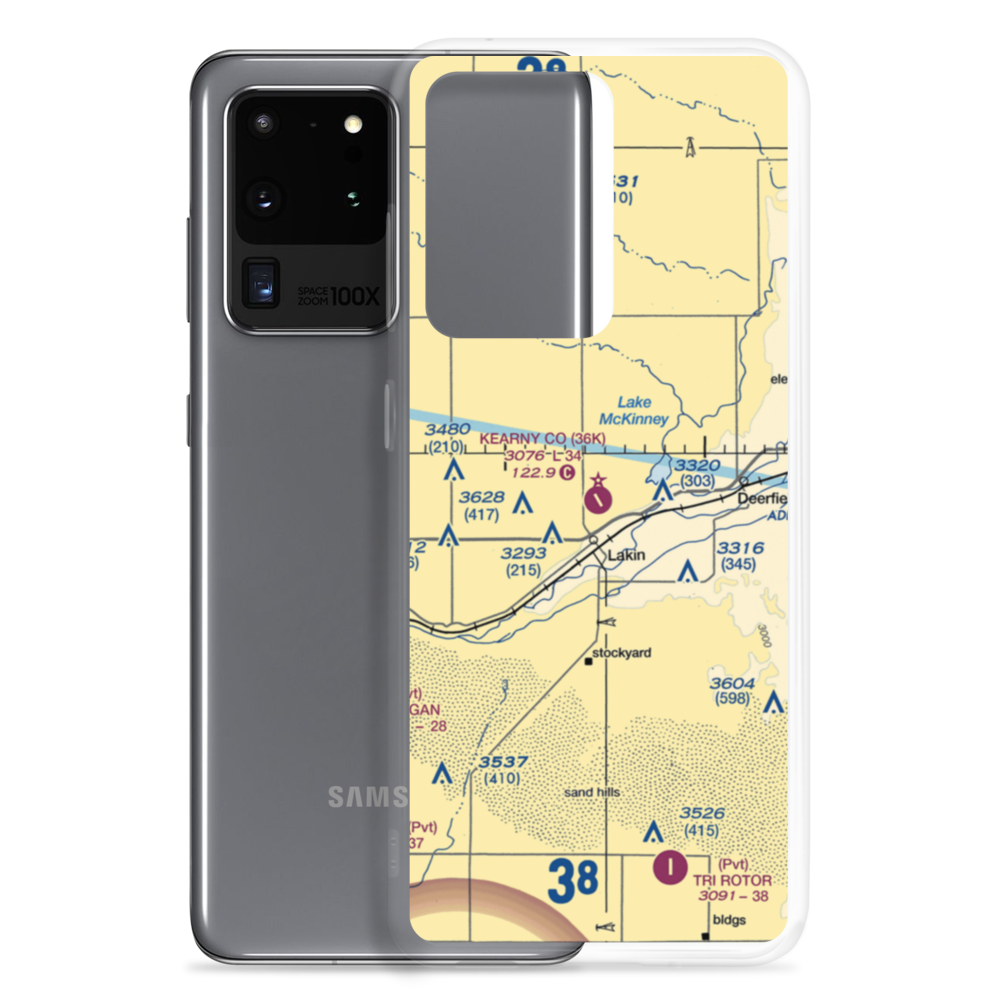 Kearny County Airport (36K) VFR Sectional Samsung Case Samsung Galaxy S20 Ultra model shown
