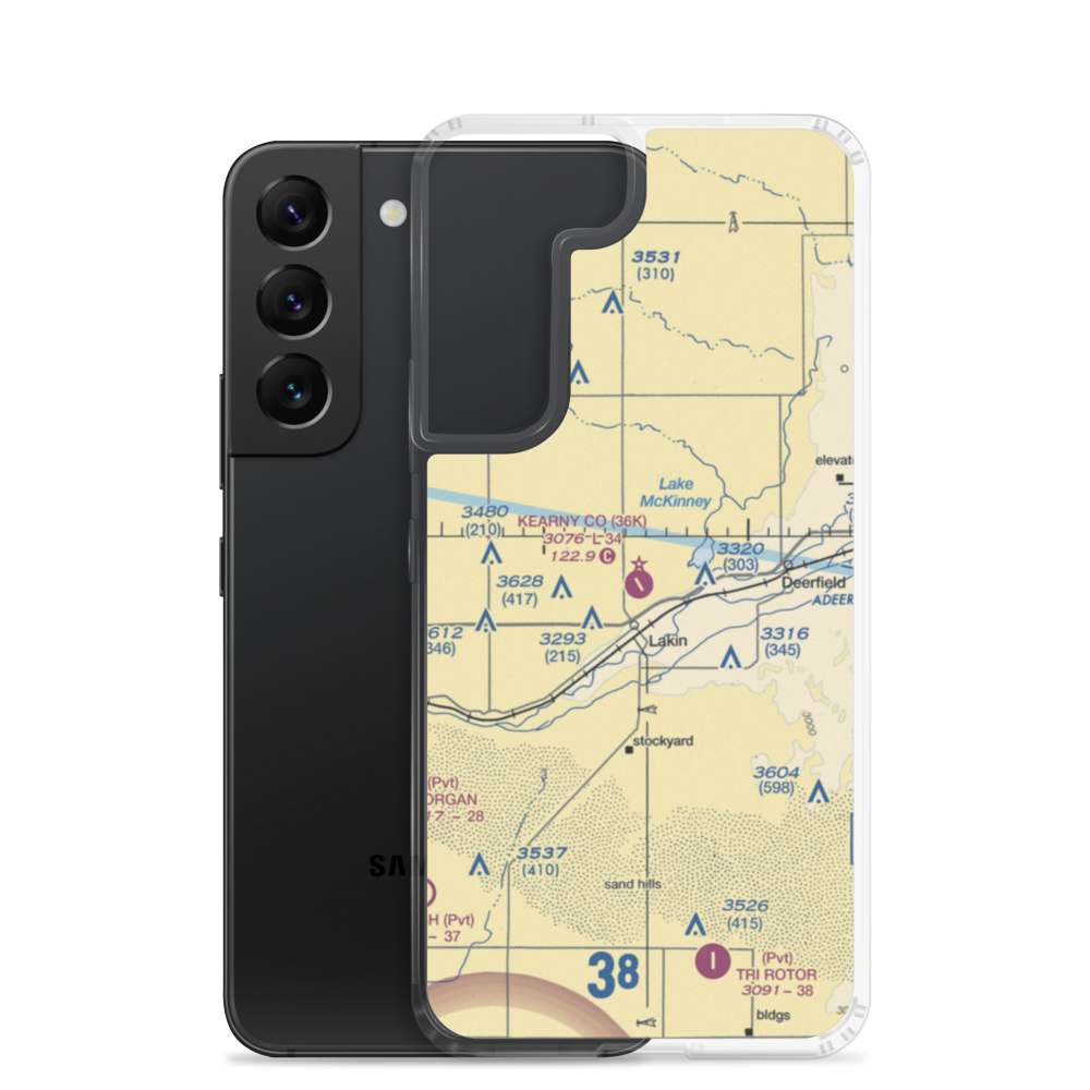 Kearny County Airport (36K) VFR Sectional Samsung Case Samsung Galaxy S22 model shown