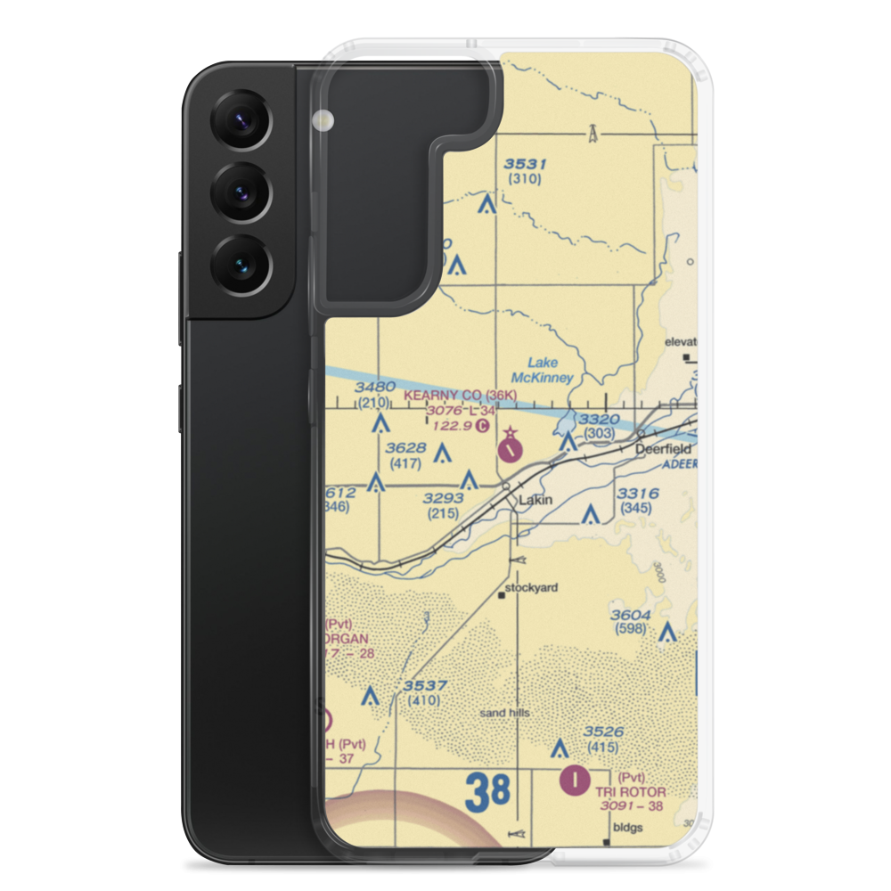 Kearny County Airport (36K) VFR Sectional Samsung Case Samsung Galaxy S22 Plus model shown