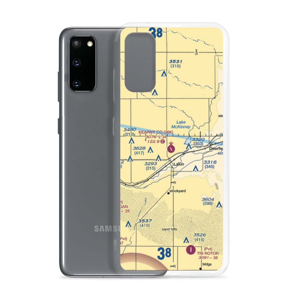 Kearny County Airport (36K) VFR Sectional Samsung Case Samsung Galaxy S20 model shown