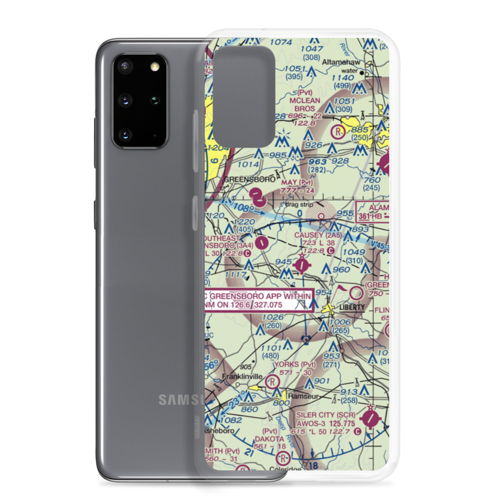 Kecks Airport (N88) VFR Sectional Samsung Case Samsung Galaxy S20 Plus model shown