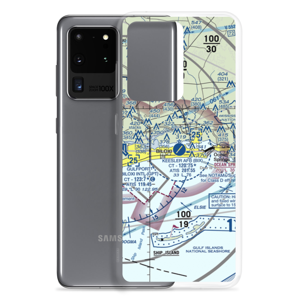 Keesler Air Force Base (BIX) VFR Sectional Samsung Case Samsung Galaxy S20 Ultra model shown