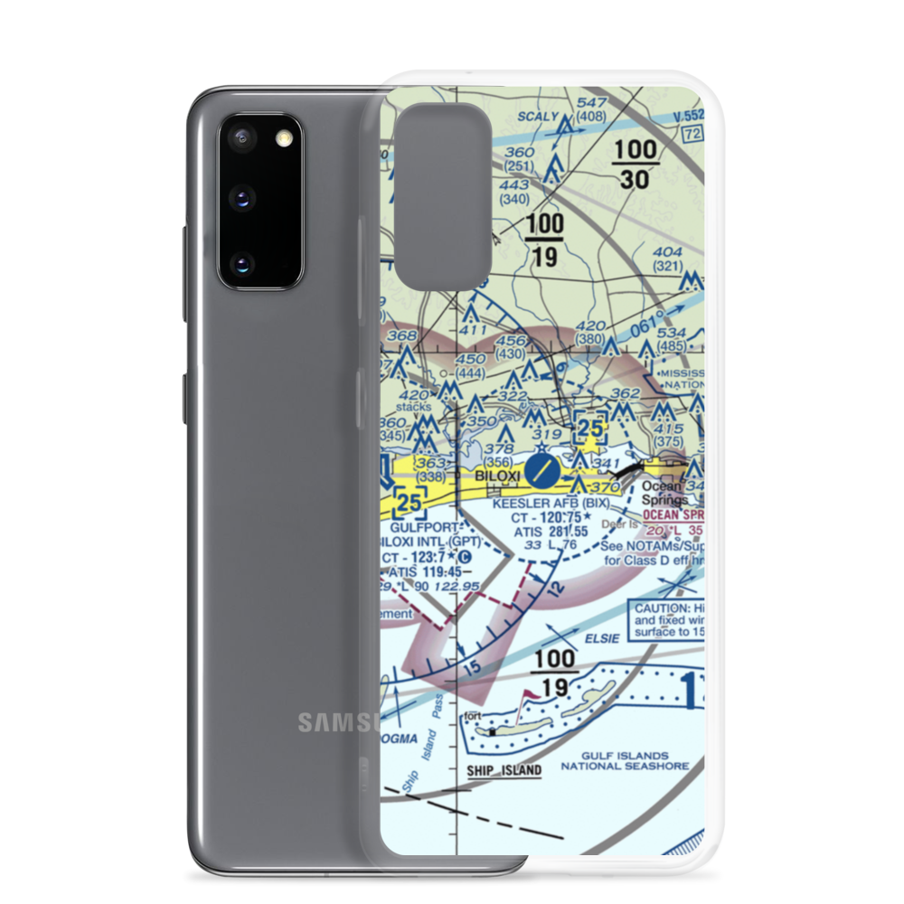 Keesler Air Force Base (BIX) VFR Sectional Samsung Case Samsung Galaxy S20 model shown